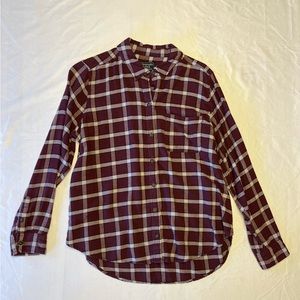 Maroon Long Sleeve Flannel